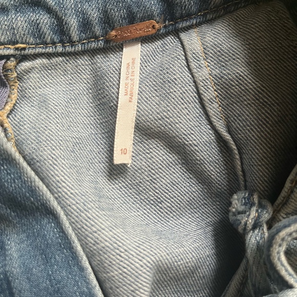 Free People Lace Up Denim Skirt - Picture 4 of 4